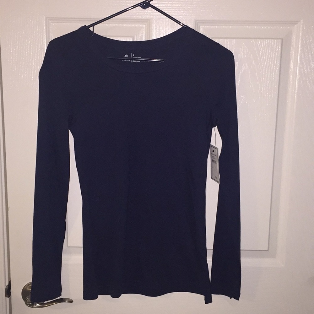 Plain Navy Blue Long Sleeve Shirt
